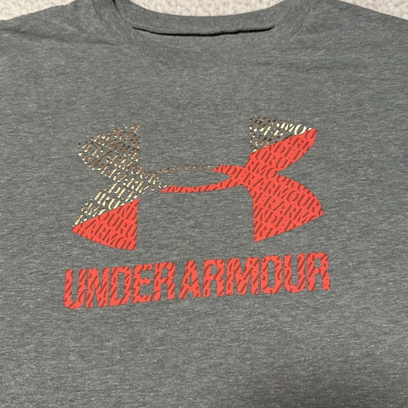 Under Armour Oversized Girls L/S Gray Tee, GUC, Size XS - Picture 3 of 10